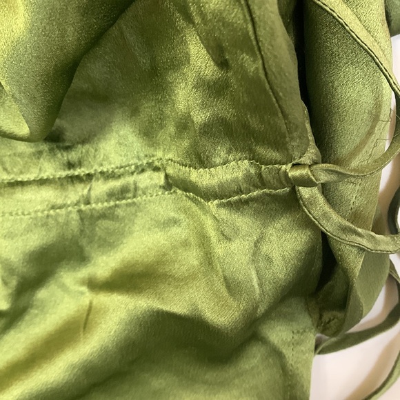 REBECCA TAYLOR size 8 green silk and lace mini dress in excellent condition - Picture 6 of 7